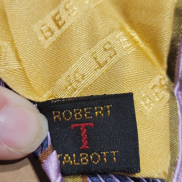 Vintage Robert Talbott "Best of Class" Nordstrom Silk/Cotton Striped Necktie - Picture 4 of 6